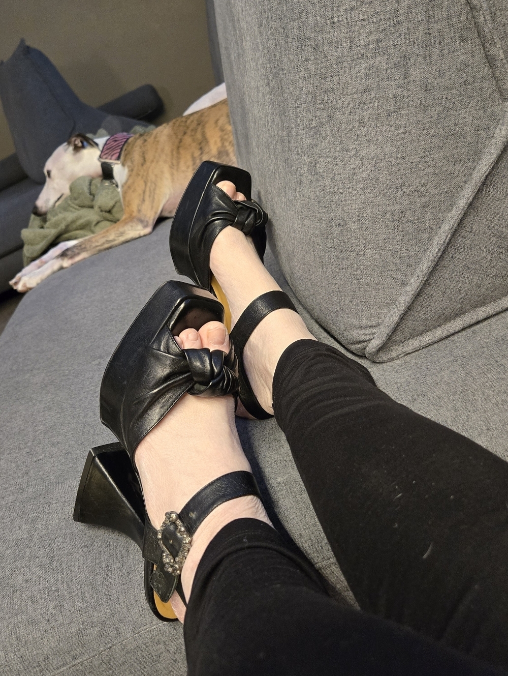 John Fluevog x Anna Sui Deee Munsters Black Platform Heels Sculptural Size 9 - Picture 9 of 9